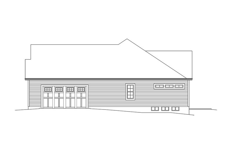 House Blueprint - Exterior - Other Elevation 1 for Ranch House Plan #57-658 - 3 bed, 2.5 bath