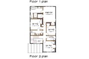 Modern Style House Plan - 5 Beds 3 Baths 2441 Sq/Ft Plan #79-370 Floor 