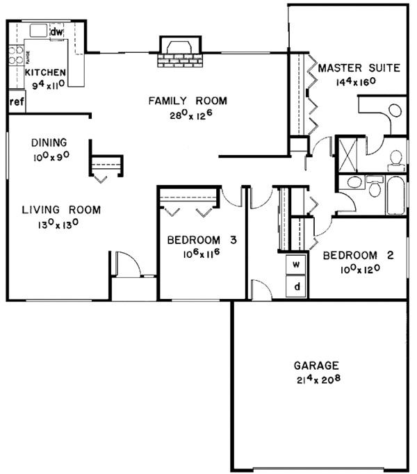House Plan Design - Country Floor Plan - Main Floor Plan #60-846