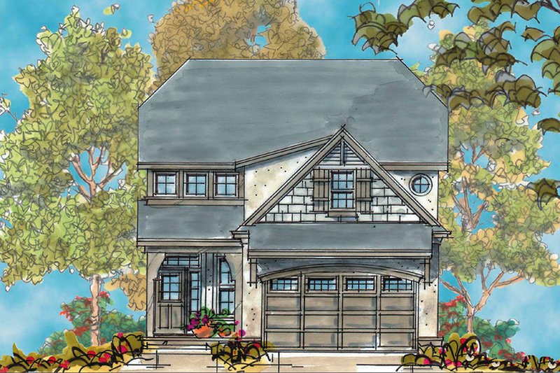 Dream House Plan - Exterior - Front Elevation 3 for European House Plan #20-1693 - 4 bed, 3 bath