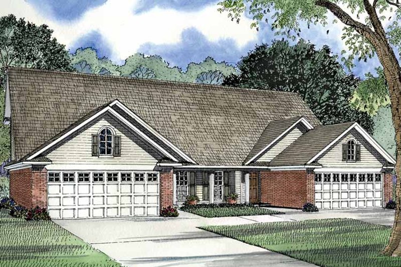 Architectural House Design - Exterior - Front Elevation 3 for Country House Plan #17-2974 - 6 bed, 4 bath