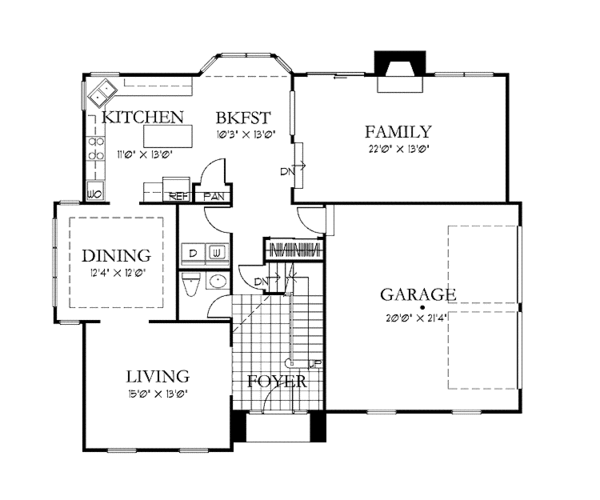 Home Plan - European Floor Plan - Main Floor Plan #1029-51