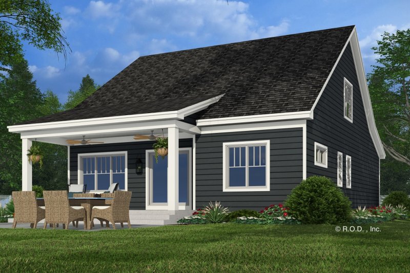 Dream House Plan - Exterior - Rear Elevation 1 for Bungalow House Plan #51-1287 - 3 bed, 3.5 bath