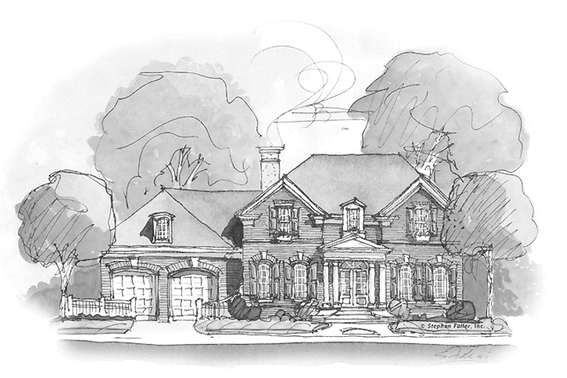 Architectural House Design - Colonial Exterior - Front Elevation Plan #429-322