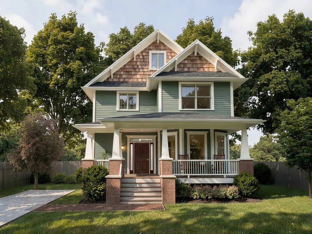 Exterior - Front Elevation 2 for Craftsman House Plan #79-279 - 4 bed, 3 bath