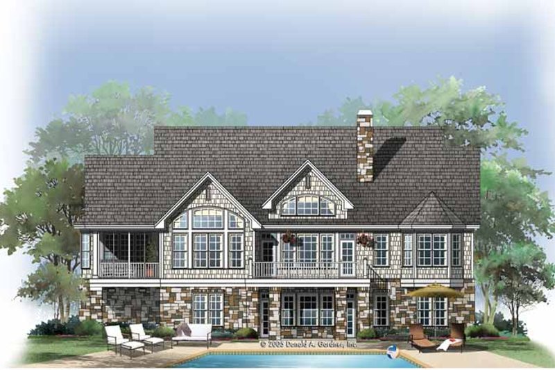 Home Plan - Exterior - Rear Elevation 1 for Craftsman House Plan #929-761 - 4 bed, 4 bath
