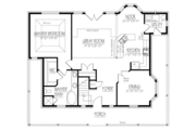 Colonial Style House Plan - 3 Beds 2 Baths 1846 Sq/Ft Plan #1061-16 