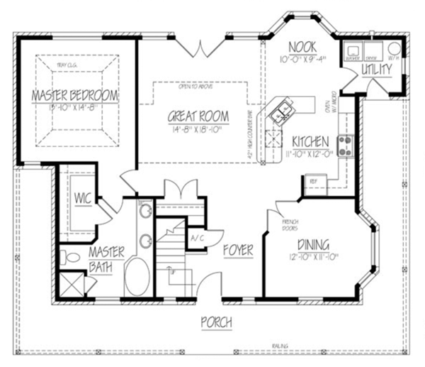 Dream House Plan - Colonial Floor Plan - Main Floor Plan #1061-16