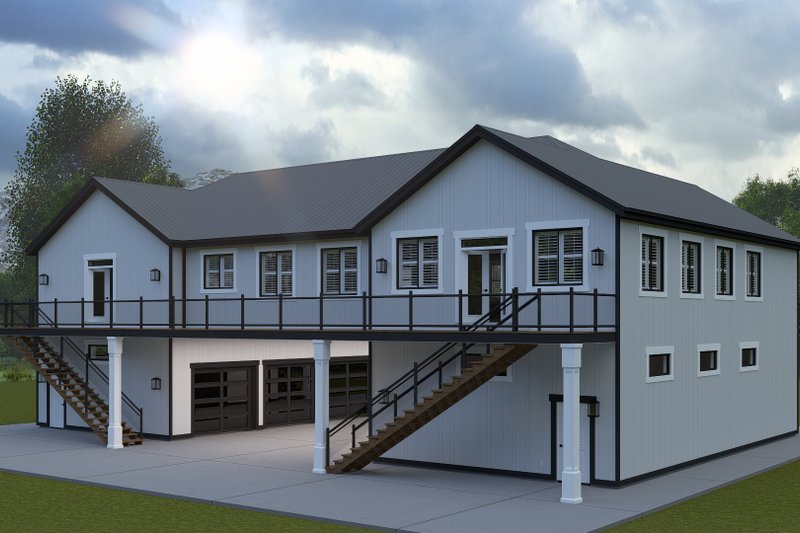 House Design - Exterior - Rear Elevation 1 for Barndominium House Plan #1060-424 - 3 bed, 2.5 bath