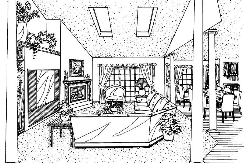 Home Plan - Interior - Family Room for Victorian House Plan #314-199 - 3 bed, 3 bath