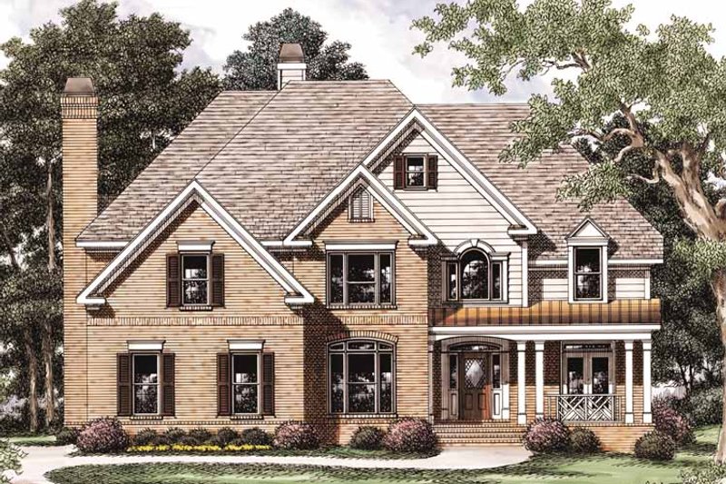 Home Plan - Exterior - Front Elevation 3 for Colonial House Plan #927-699 - 5 bed, 4.5 bath