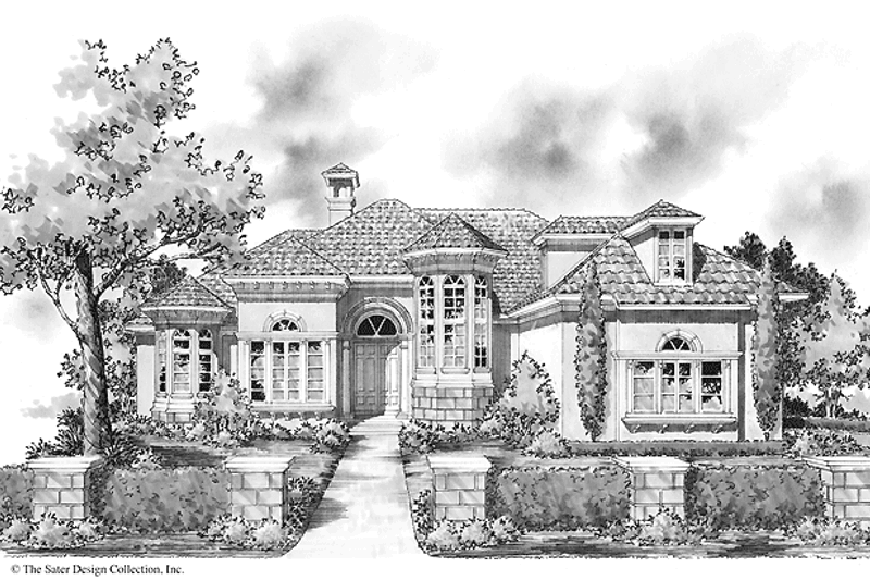 Dream House Plan - Exterior - Front Elevation 3 for Mediterranean House Plan #930-297 - 3 bed, 3.5 bath