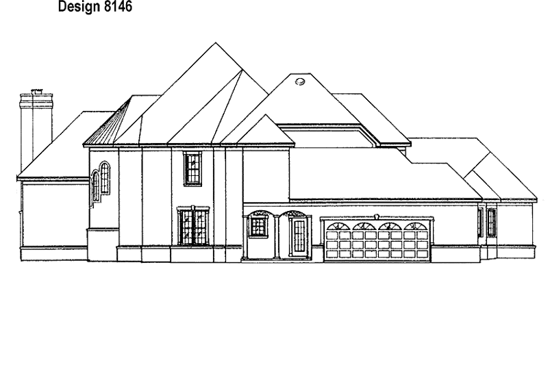 House Blueprint - Exterior - Rear Elevation for Colonial House Plan #952-138 - 4 bed, 4 bath
