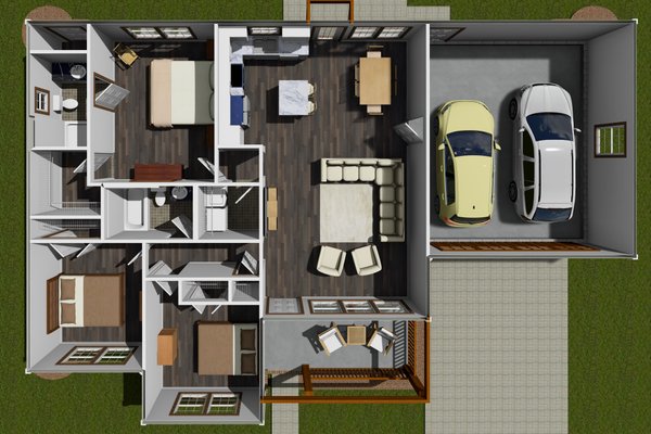 House Blueprint - Traditional Floor Plan - Main Floor Plan #20-1886