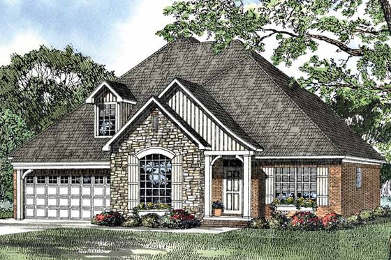 Exterior - Front Elevation 3 for Country House Plan #17-3091 - 4 bed, 2.5 bath