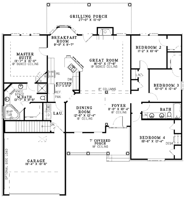 Dream House Plan - Country Floor Plan - Main Floor Plan #17-3110