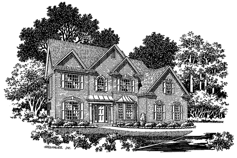 Dream House Plan - Colonial Exterior - Front Elevation Plan #54-247