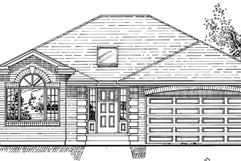 House Plan Design - Exterior - Front Elevation 3 for Ranch House Plan #47-983 - 3 bed, 2 bath