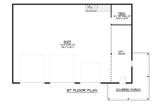 Floor Plan - Main Floor for Country House Plan #1064-52, 0 bath