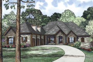 Country Exterior - Front Elevation Plan #17-3350