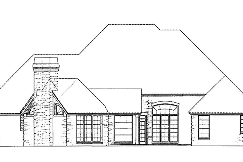 Home Plan - Exterior - Rear Elevation for Country House Plan #310-1100 - 4 bed, 3.5 bath