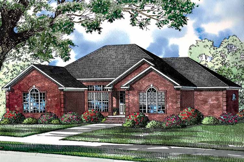 Home Plan - Exterior - Front Elevation 3 for Ranch House Plan #17-2966 - 3 bed, 3.5 bath