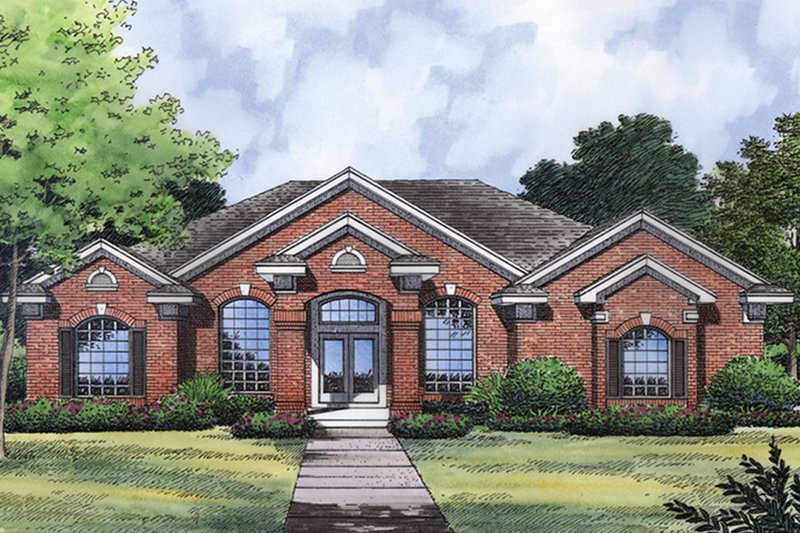 Dream House Plan - Traditional Exterior - Front Elevation Plan #417-835