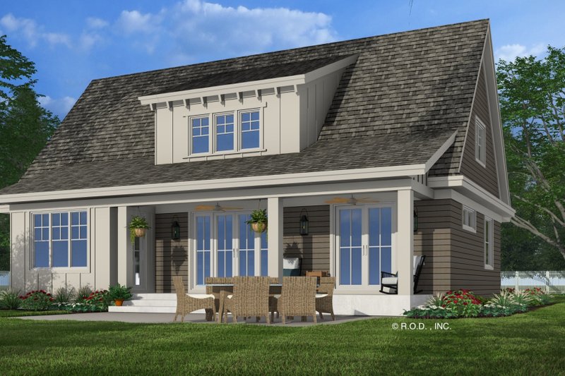 House Plan Design - Exterior - Rear Elevation 2 for Craftsman House Plan #51-1301 - 4 bed, 3.5 bath
