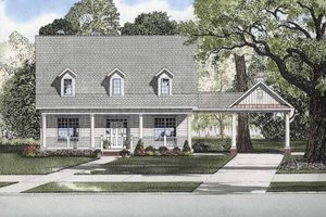 Colonial Exterior - Front Elevation Plan #17-2873