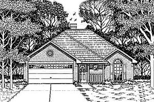 Exterior - Front Elevation for Traditional House Plan #42-149 - 3 bed, 2 bath