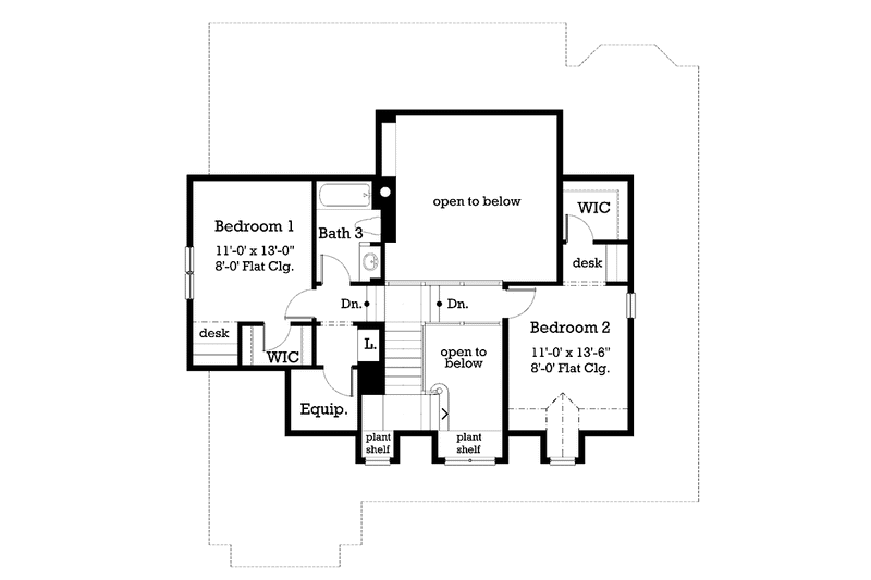 House Blueprint - Floor Plan - Upper Floor for Victorian House Plan #930-181 - 3 bed, 3 bath