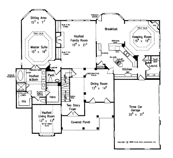Dream House Plan - Traditional Floor Plan - Main Floor Plan #927-718