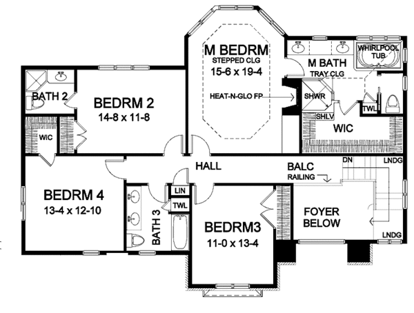 Dream House Plan - Country Floor Plan - Upper Floor Plan #328-424