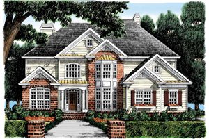 Colonial Exterior - Front Elevation Plan #927-875