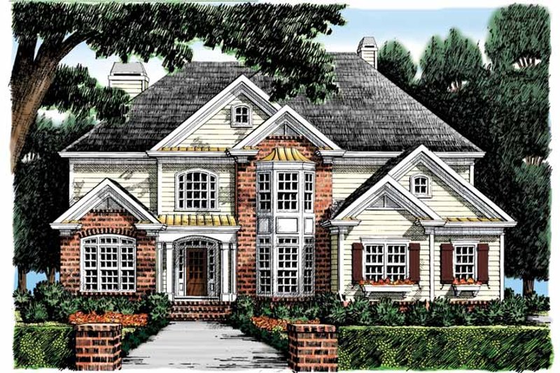 Home Plan - Colonial Exterior - Front Elevation Plan #927-875