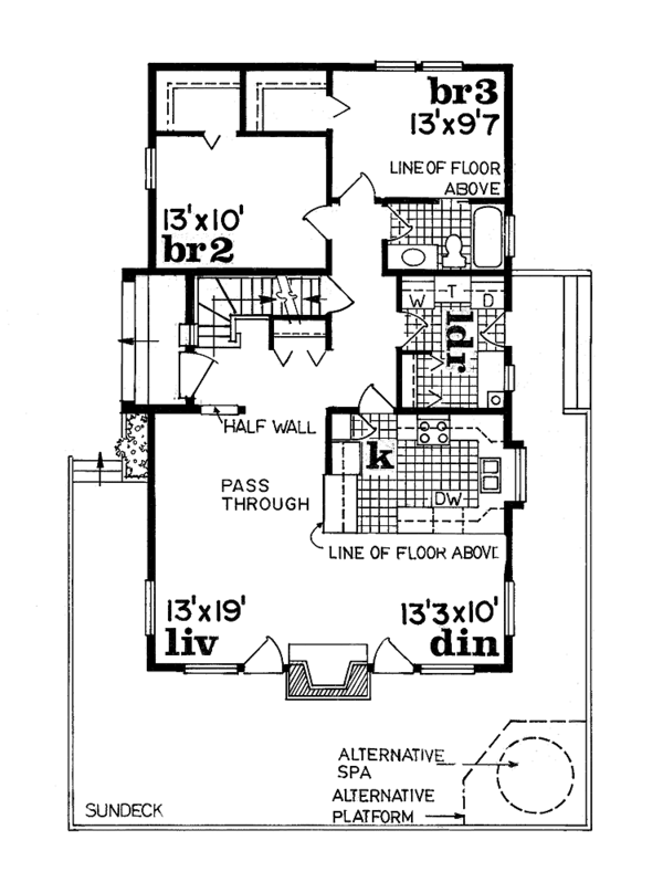House Plan Design - Country Floor Plan - Main Floor Plan #47-741