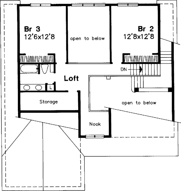 Architectural House Design - Country Floor Plan - Upper Floor Plan #320-600