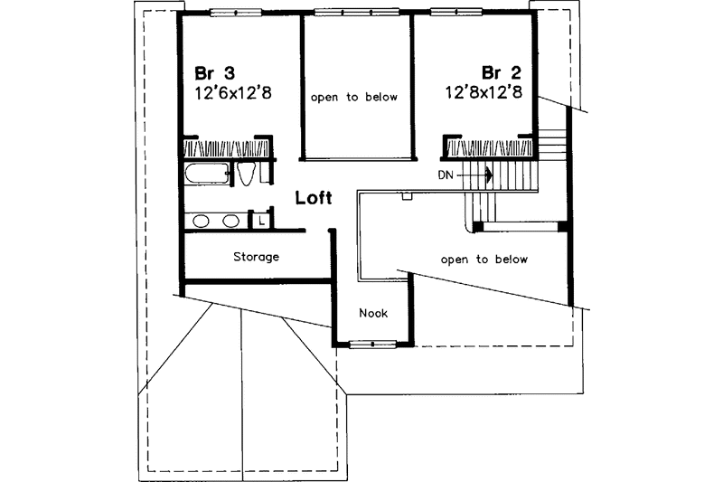 Home Plan - Floor Plan - Upper Floor for Country House Plan #320-600 - 3 bed, 2.5 bath