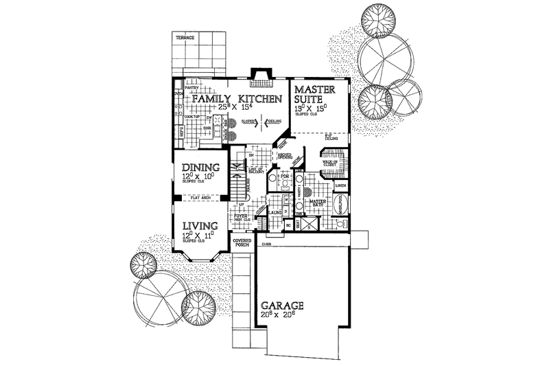 Dream House Plan - Floor Plan - Main Floor for Traditional House Plan #72-929 - 3 bed, 2.5 bath