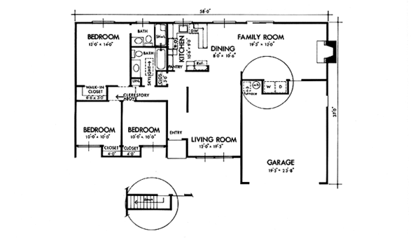 Architectural House Design - Prairie Floor Plan - Main Floor Plan #320-1267