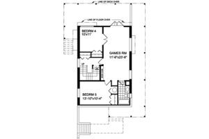Floor Plan - Lower Floor House Plan #118-108 - 5 bed, 2.5 bath