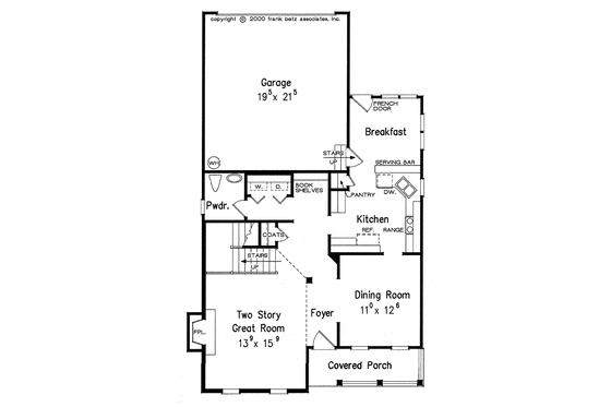 Floor Plan - Main Floor for Country House Plan #927-664 - 3 bed, 2.5 bath