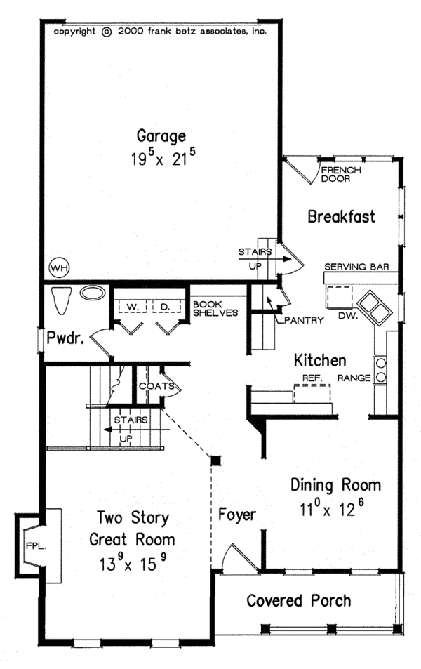 House Design - Country Floor Plan - Main Floor Plan #927-664