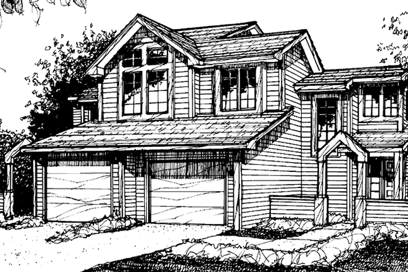 Dream House Plan - Prairie Exterior - Front Elevation Plan #320-1149