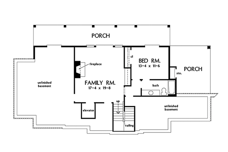 Architectural House Design - Floor Plan - Lower Floor for Craftsman House Plan #929-974 - 4 bed, 3.5 bath