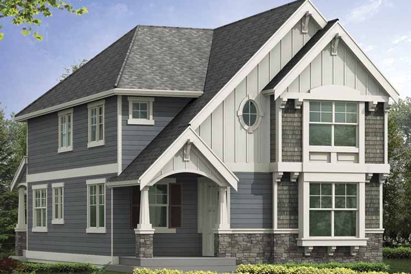 Home Plan - Exterior - Front Elevation 3 for Craftsman House Plan #132-386 - 4 bed, 2.5 bath