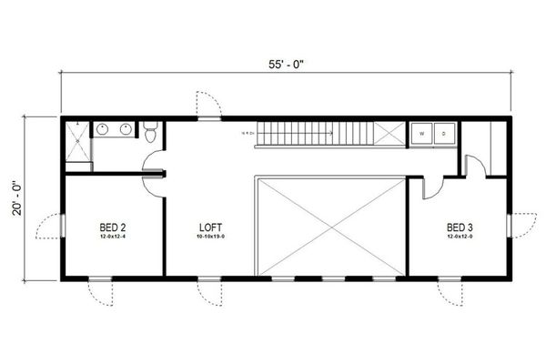 Modern Floor Plan - Upper Floor Plan #497-18