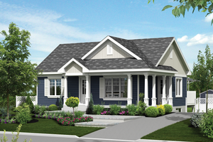 Country Exterior - Front Elevation Plan #25-4290