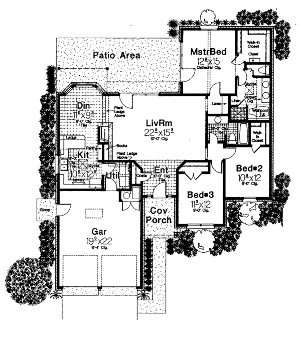 Dream House Plan - Ranch Floor Plan - Main Floor Plan #310-1223