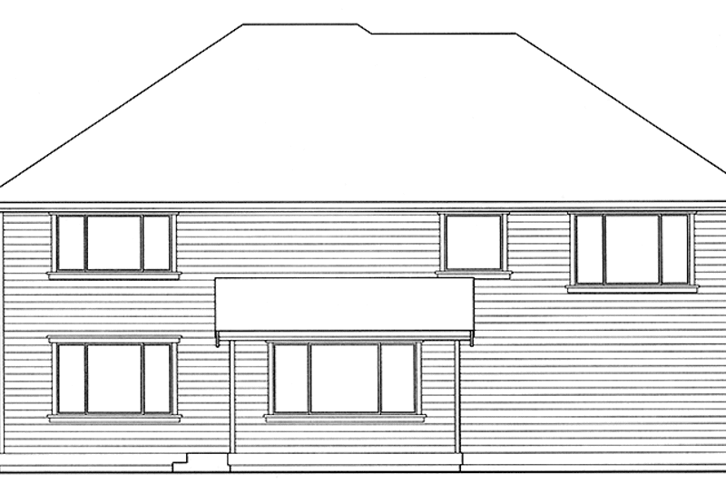 Home Plan - Exterior - Rear Elevation for Craftsman House Plan #132-376 - 4 bed, 2.5 bath